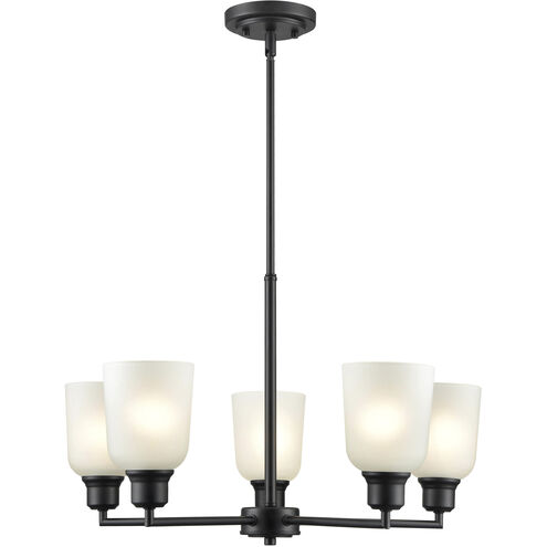 Amberle 5 Light 24 inch Matte Black Chandelier Ceiling Light